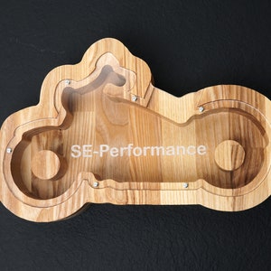 Motorcycle Journey Piggy Bank, Natural Wood Personalized Money Saving Box, Gift For Adult And Kids, 2 Sizes 3 Colors Piggy Bank For Travels