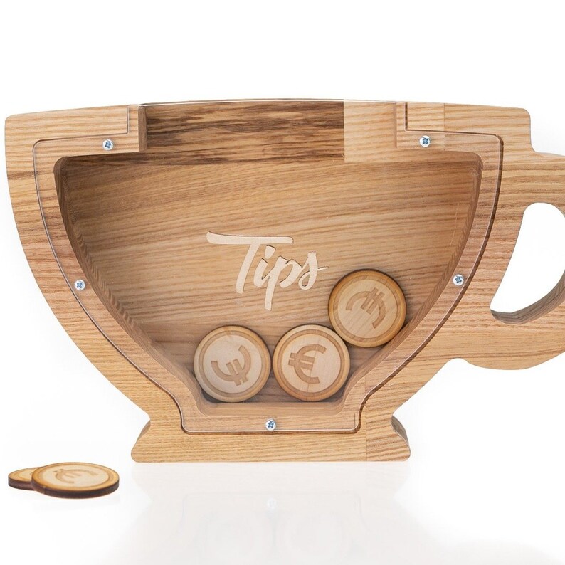 Tips Collector Piggy Bank Personalized Tips Collecting Piggy Etsy