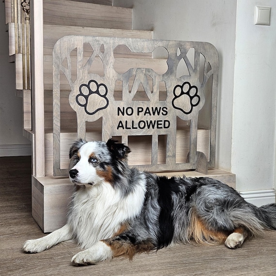 Custom Wooden Dog Gate – Freestanding Indoor Pet Barrier with 