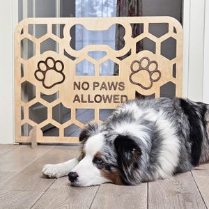 Indoor Wooden Stair Blocker for Dogs – Custom Pet Gate, Dog Stair Stop, Freestanding Dog Fence, Stair Barrier Gate, Puppy Supplies, Dog Stop
