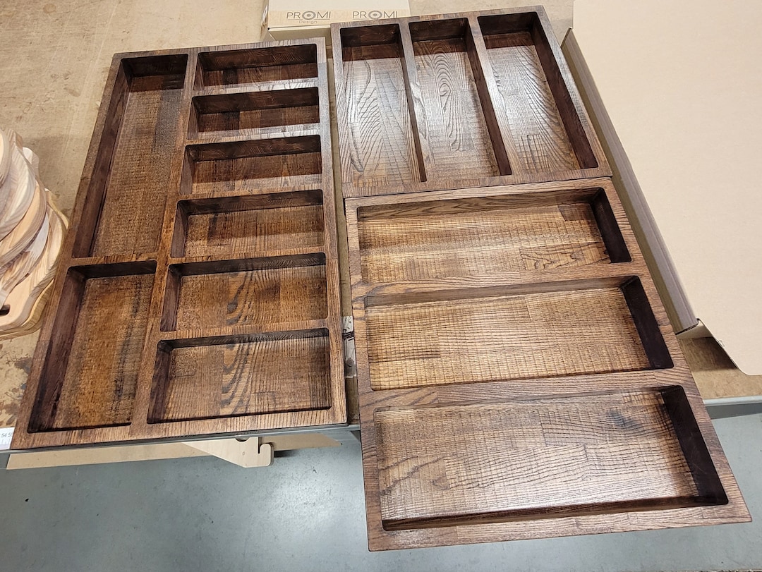 Custom Wooden Drawer Inserts, Wood Kitchen Tools Tray by Order