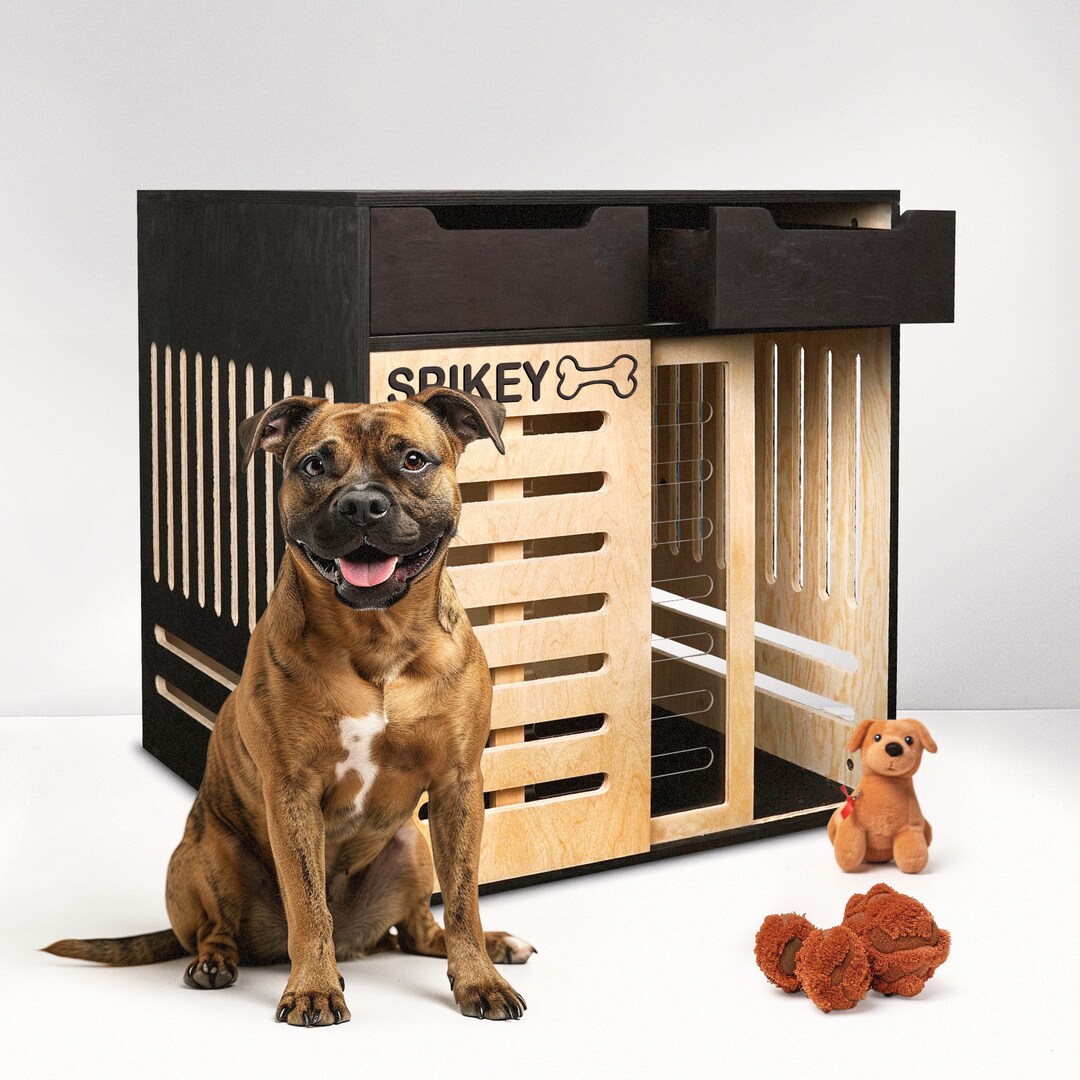 Personalized Dog House With Storage, Pet Furniture for Home Decor ...