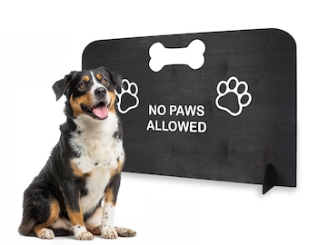 Handmade Wooden Pet Barrier for Indoors, Decorative Puppy Stopper for Dog Mom Gift, No Drill Portable Dog Gate for Everyday Use