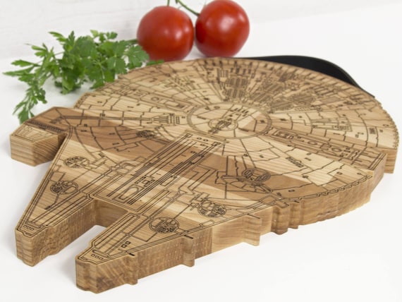 Pikken Grijpen Betasten Houten Millennium Falcon snijplank houten Star Wars snijplank - Etsy België