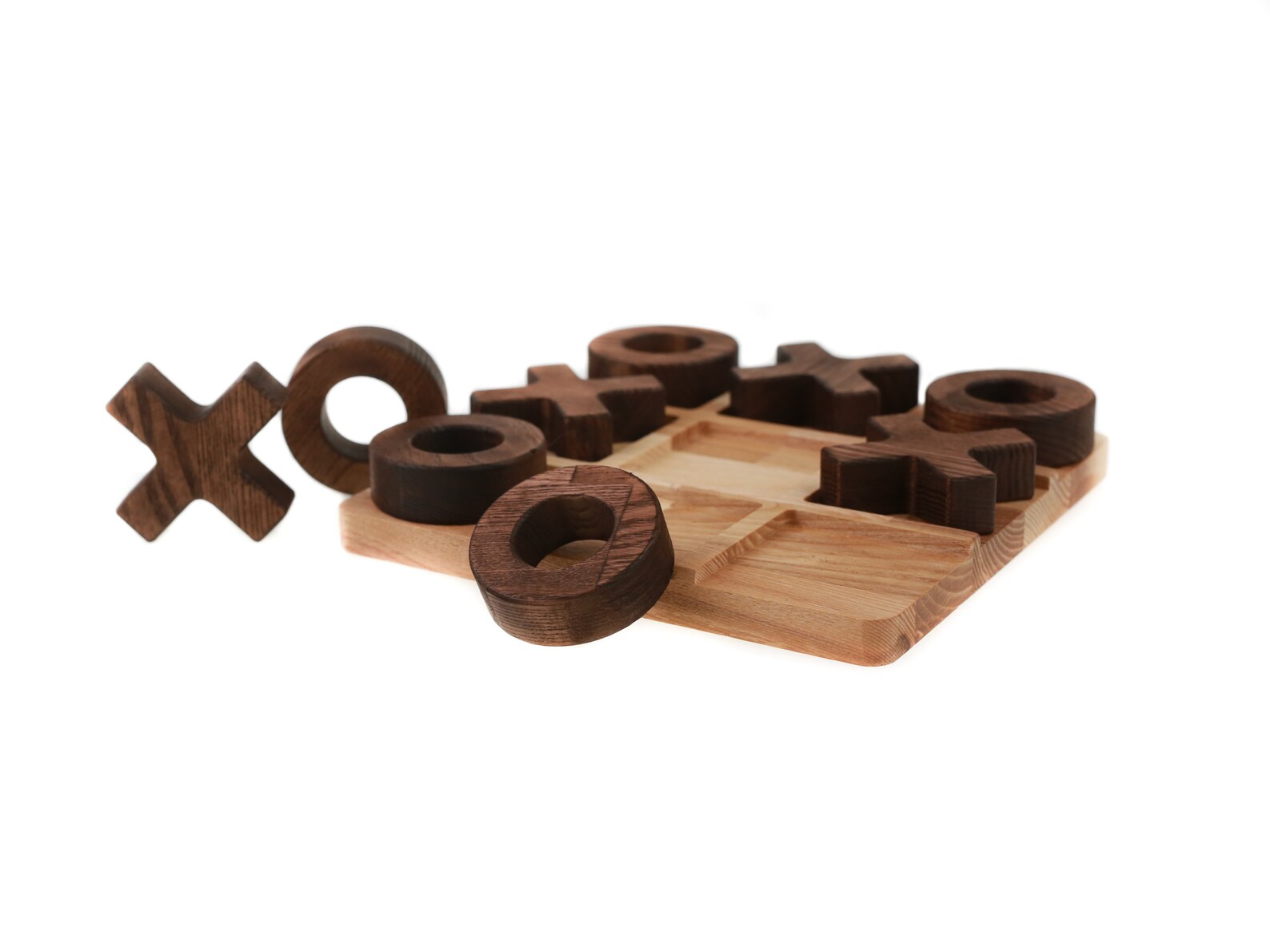 Wooden XO Board Game Fun Family Game to Play in a Box Game Etsy