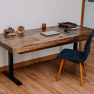 Table d&#39;ordinateur réglable en hauteur, Poste de travail, Table lumineuse LED fantaisie, Hauteur réglable pour le travail, Design unique, Travail à domicile