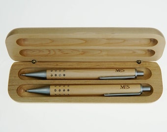 Automatic Pencil and Pen Set, Wooden Pen Bff Gift Engraved , funny gift ideas for friend, congratulation gift for mentor