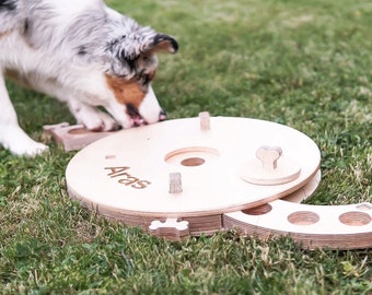 Jouet éducatif d'apprentissage pour chien, jeu sensoriel amusant pour chiot, cadeau d'anniversaire unique pour chien, casse-tête écologique pour animal de compagnie