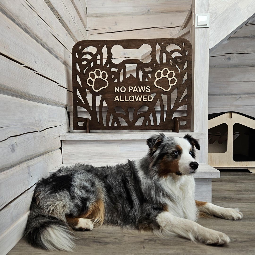 Custom Wooden Dog Gate – Freestanding Pet Barrier for Doorways, Patios ...