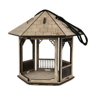 Personalized bird feeder for Outside Hanging, Bird House with Roof for Garden Decor, Unique Handmade WildBird Feeder, Nature Gift Ideas