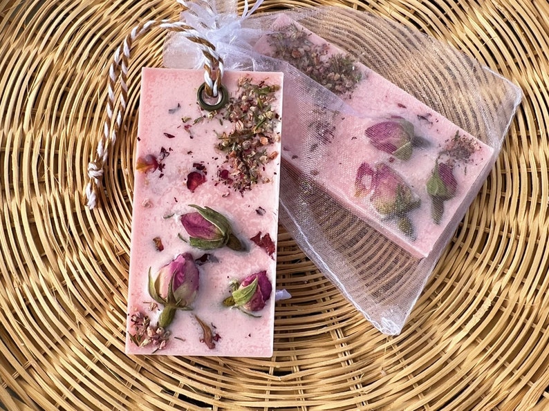 Soy Wax Scented Tablet Gift Set: Botanical Air Freshener Sachets - Etsy