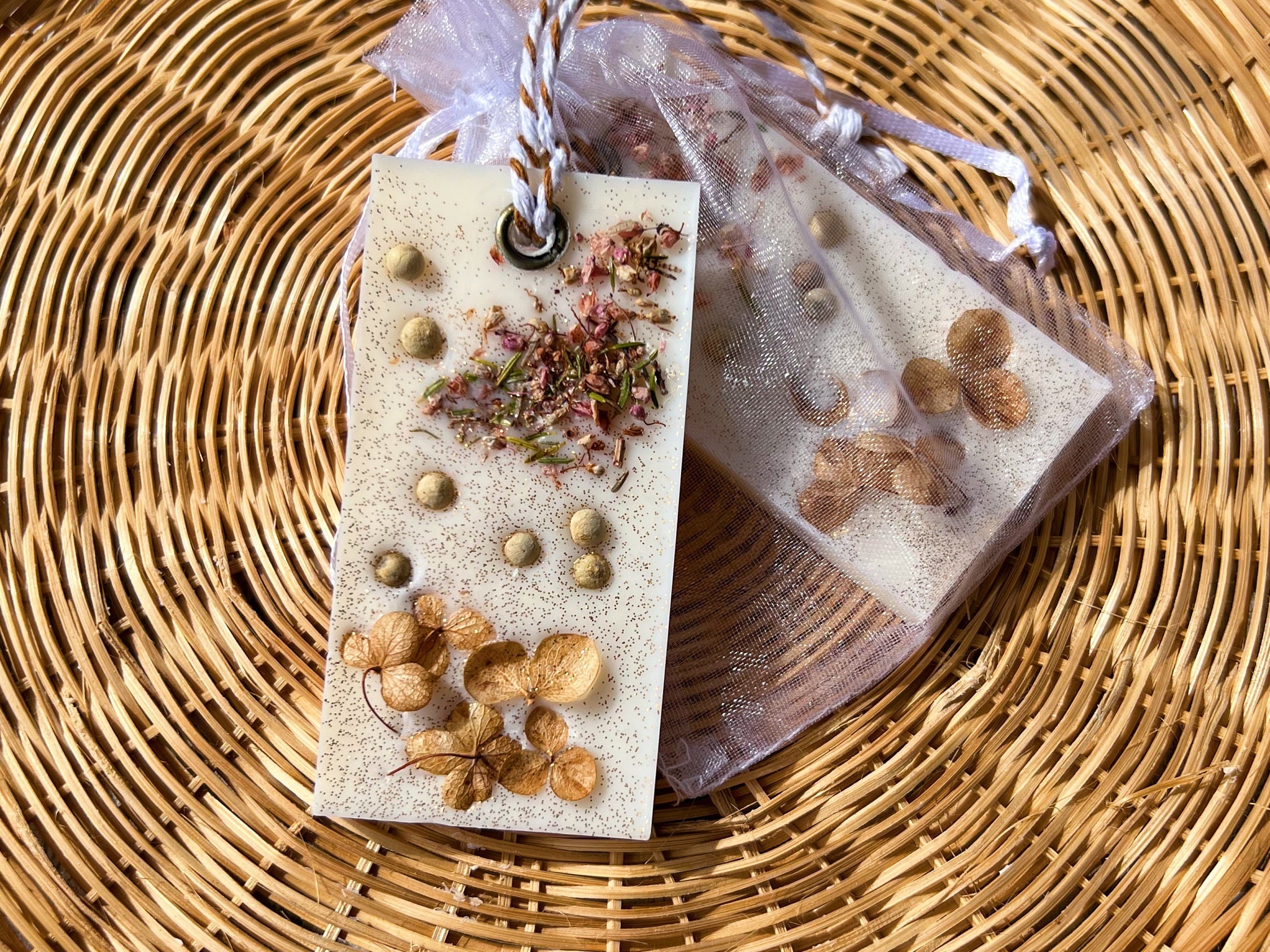 Soy Wax Scented Tablet Gift Set: Botanical Air Freshener Sachets - Etsy