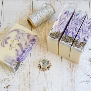 Natural Lavender Soap Gift for Flower Lovers, Decorative Bathroom Soap, Floral Soap Bar