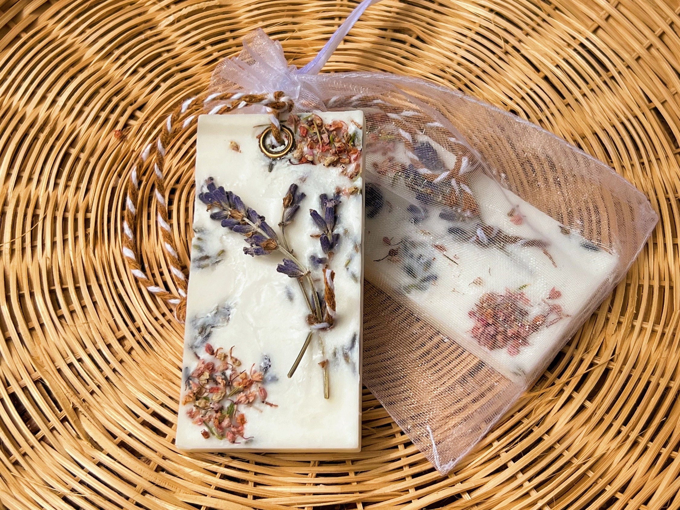Soy Wax Scented Tablet Gift Set: Botanical Air Freshener Sachets - Etsy