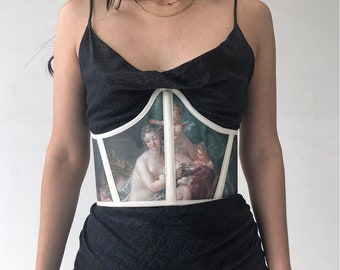 Handmade Underbust Corset Belt • The Birth of Venus • Bustier Accessory • Renaissance Painting