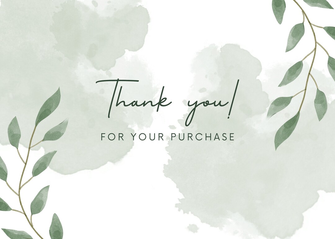 Small Business Thank You Card / Printable / Instant Download / Canva ...