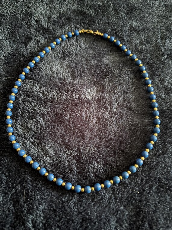 Monet Beaded Necklace Set: Blue and White - image 2