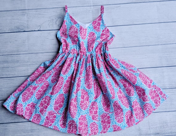 girls blue sundress