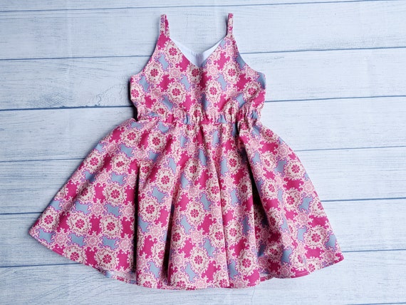girls pink sundress