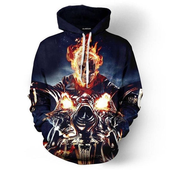 Ghost Rider Hoodie Winter Cloth Hoodie Sweatshirt Hooded Men Etsy