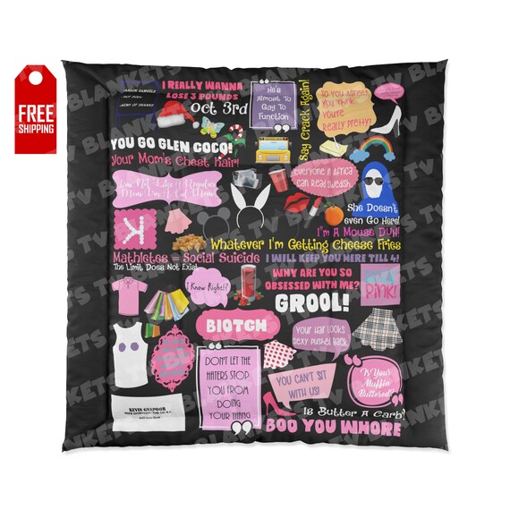 Mean Girls Comforter Mean Girls Quotes Gift For Best Friend Etsy
