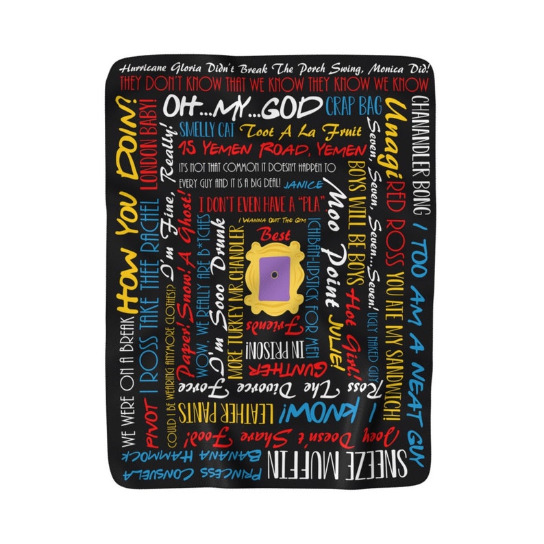 Friends Blanket Friends TV Show Gift Friends Quote TV Show Blanket Friends Theme Party Sherpa Blanket Best Friend Gift For Girlfriend