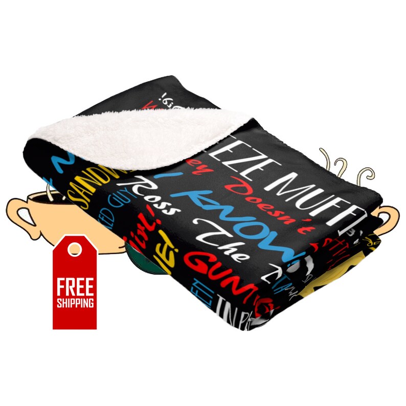 Friends Blanket Friends TV Show Gift Friends Quote TV Show Blanket Friends Theme Party Sherpa Blanket Best Friend Gift For Girlfriend
