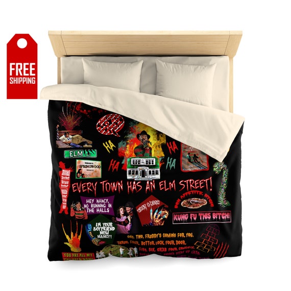 Freddy Krueger Duvet Cover Microfiber Duvet Cover Freddy Horror Movie Gifts Halloween Decor Freddy Kruegar Blanket Gift For Him Halloween