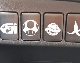 Set von 5 Blanko Auto Buttons Aufkleber Aufkleber | Dash Button Aufkleber | Viele Farben zur Auswahl