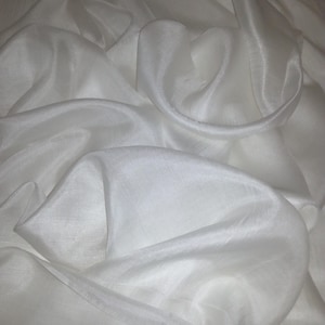 Pure Silk 100%, White Margilan silk Gauze 26 inches wide, medium-weight silk  gauze, Silk for Nunofelting, Crafting, dyeing.