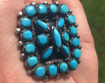 Antique Persian Turquoise Egyptian Silver Ring