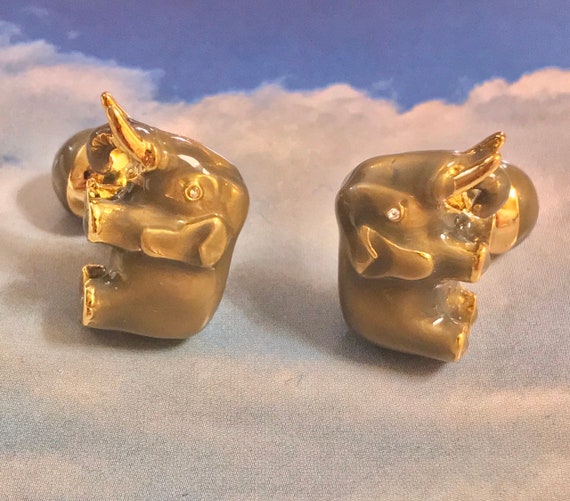 Fabergé Russian Imperial Elephant Cufflinks from … - image 3