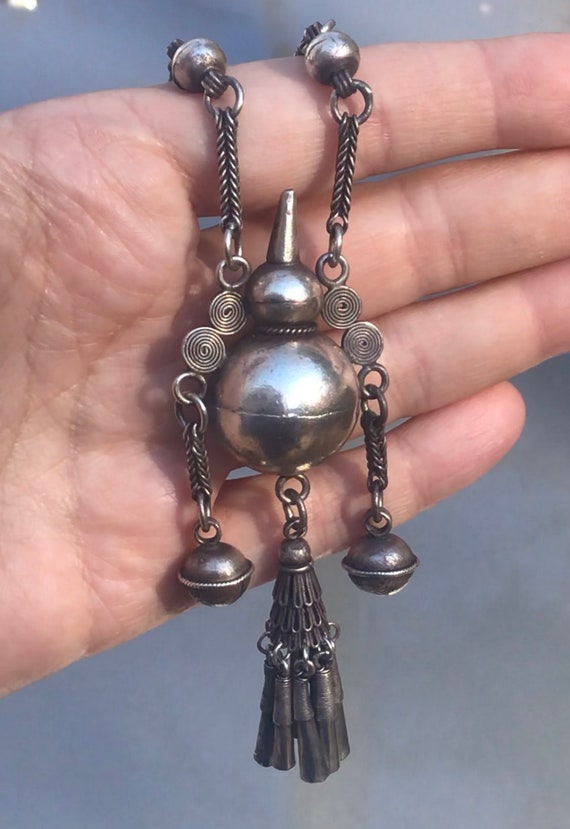 Antique Tibetan Sterling 64g Necklace