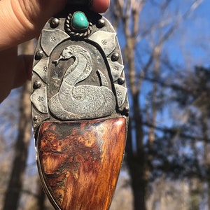 OOAK Naga Talisman Pendant with rare Marra Mamba Tiger’s Eye (chain included)