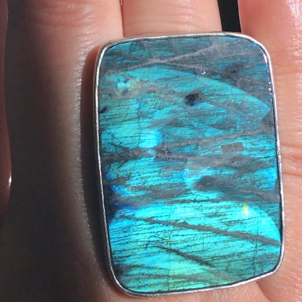 OOAK Dollybird Finnish Spectrolite Ring