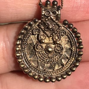 Satya Mandala Vintage Gold Plated Sterling Silver Necklace