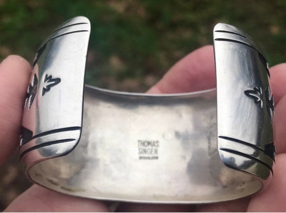 Museum Quality Thomas Singer Buffalo Sterling Cuff - image 10