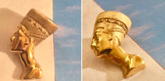 14K Nefertiti OOAK Vintage/Antique Diamond Gold S… - image 8