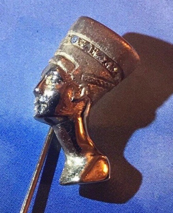 14K Nefertiti OOAK Vintage/Antique Diamond Gold S… - image 1