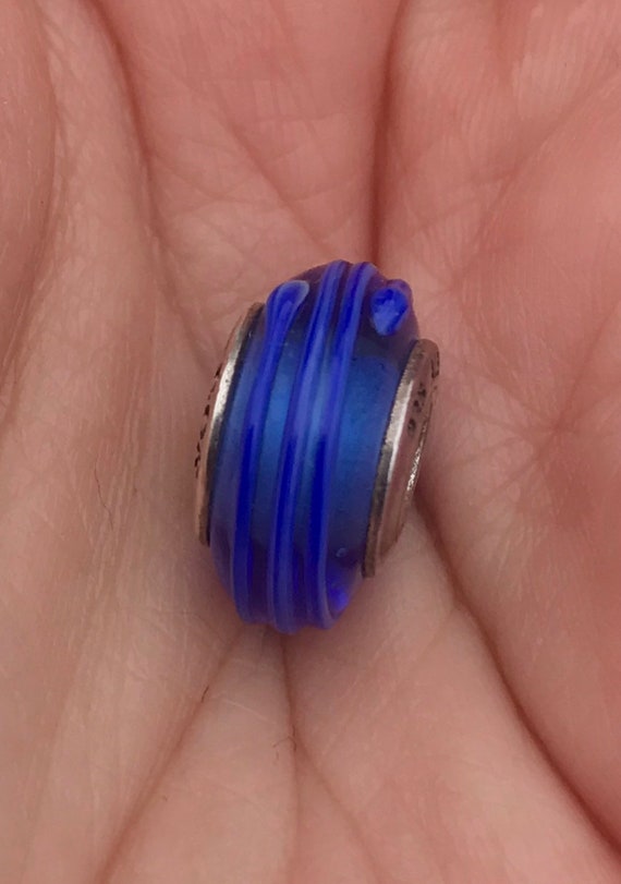 Authentic Retired Blue Ribbon Murano Glass Pandora