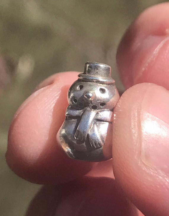 Authentic Retired Pandora Snowman Charm 790374 Etsy