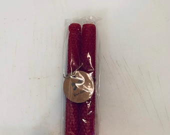Patriotic Bundle 8 Inch Hand Rolled Beeswax Candle Sticks