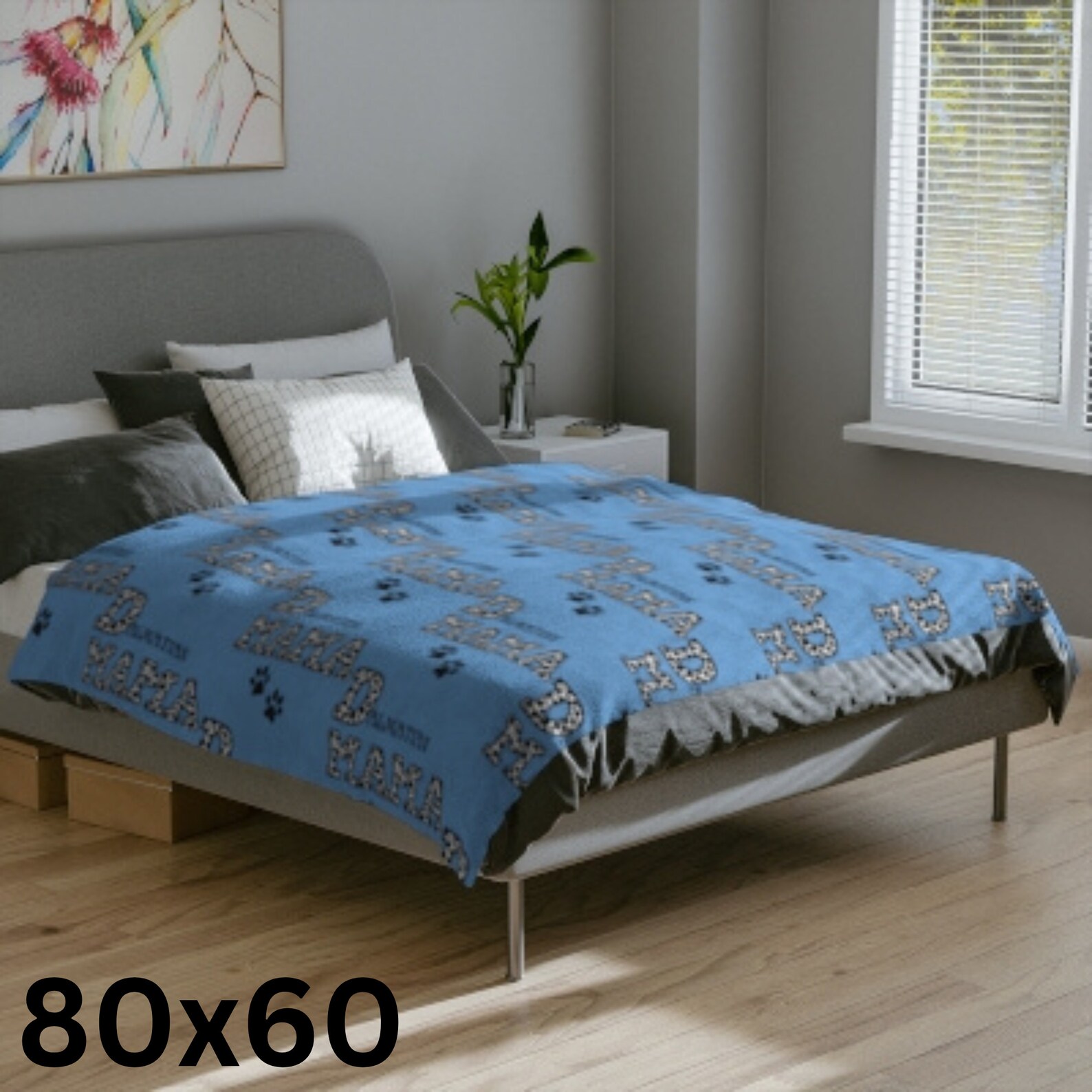 Dog Dalmatian Puppy Pattern Print Hooded Blanket