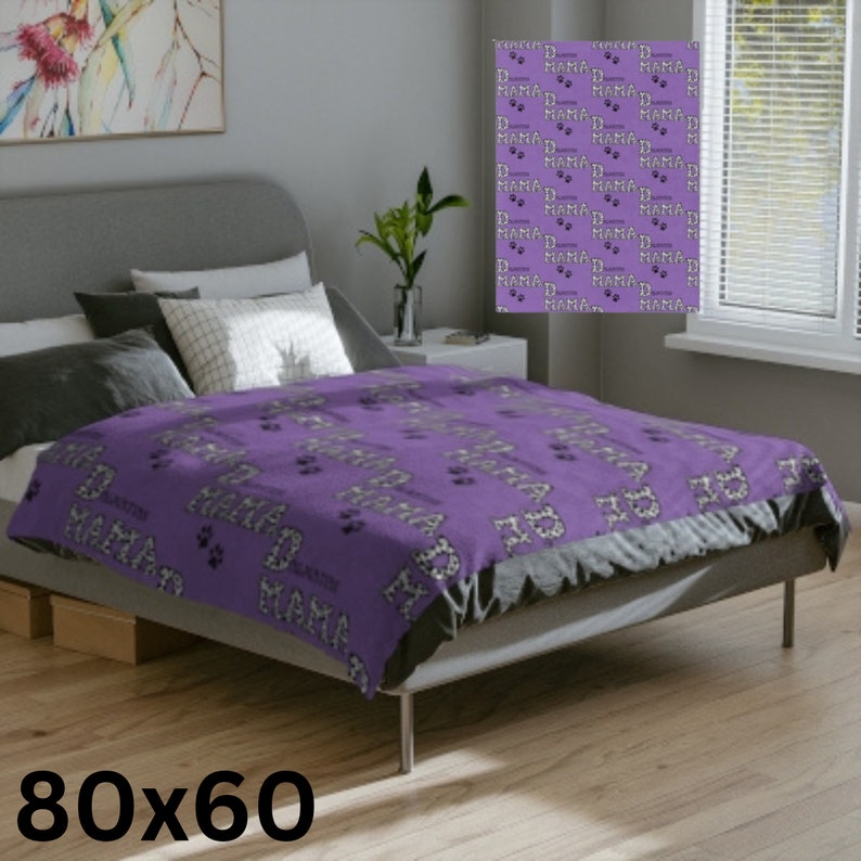 Dalmatian Dog Mama Minky Blanket Gift, Dog Mom Blanket, Comfort Blanket, Dog Lover Blanket, New