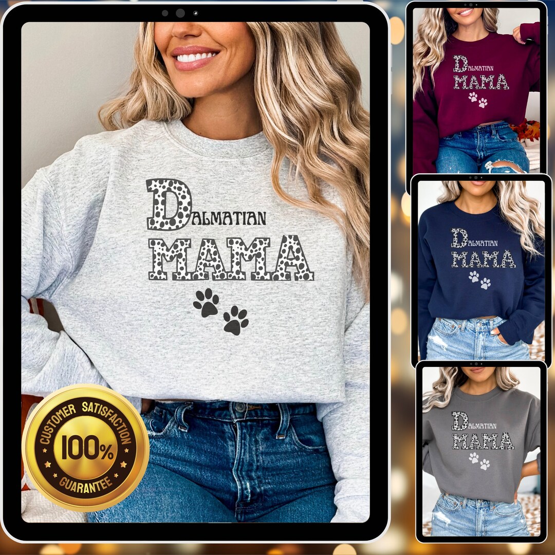 Dalmatian Sweatshirt Gift, Cute Dalmatian Sweatshirt, Dog Mom Sweater