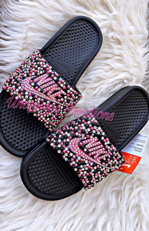 glitter nike sandals