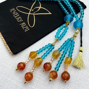 JUZU: &quot;Shimmering African Sunrise&quot; Buddhist Prayer Beads