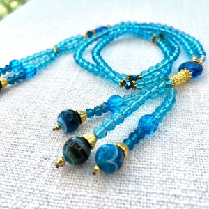 JUZU: &quot;Ocean Blue&quot; Buddhist Prayer Beads