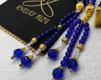JUZU: &quot;Cobalt Crown&quot; Buddhist Prayer Beads