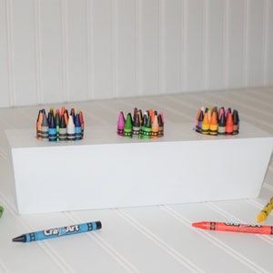 Crayon Holder - Holds Over 72 Crayons! - Handmade Crayon Organizer - Wooden Crayon Storage - Desk Organizer - Crayon Caddy